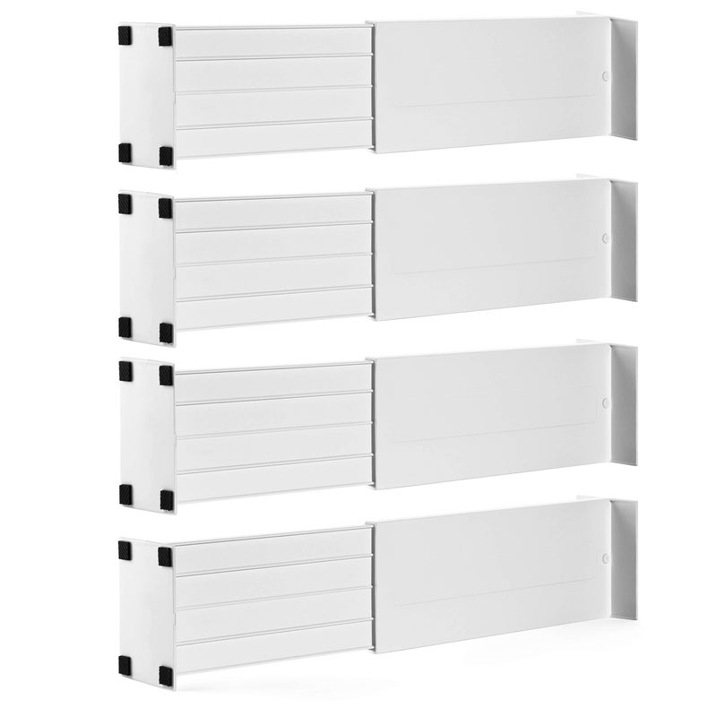 Dial Industries, Inc. Dial Industries Adjustable Dresser Drawer Clothes Organizer Dividers, Set of 4, 4.5" Deep - Image 1